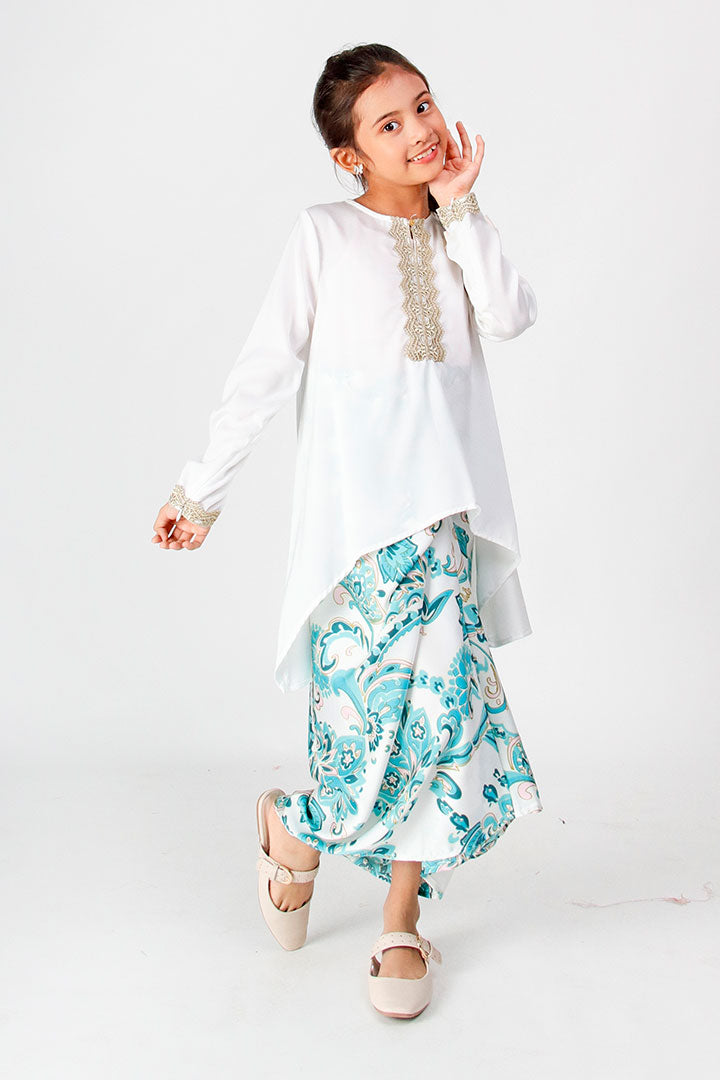 Tasnim Kids Kurung White