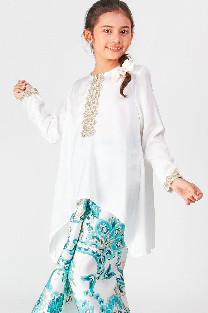 Tasnim Kids Kurung White