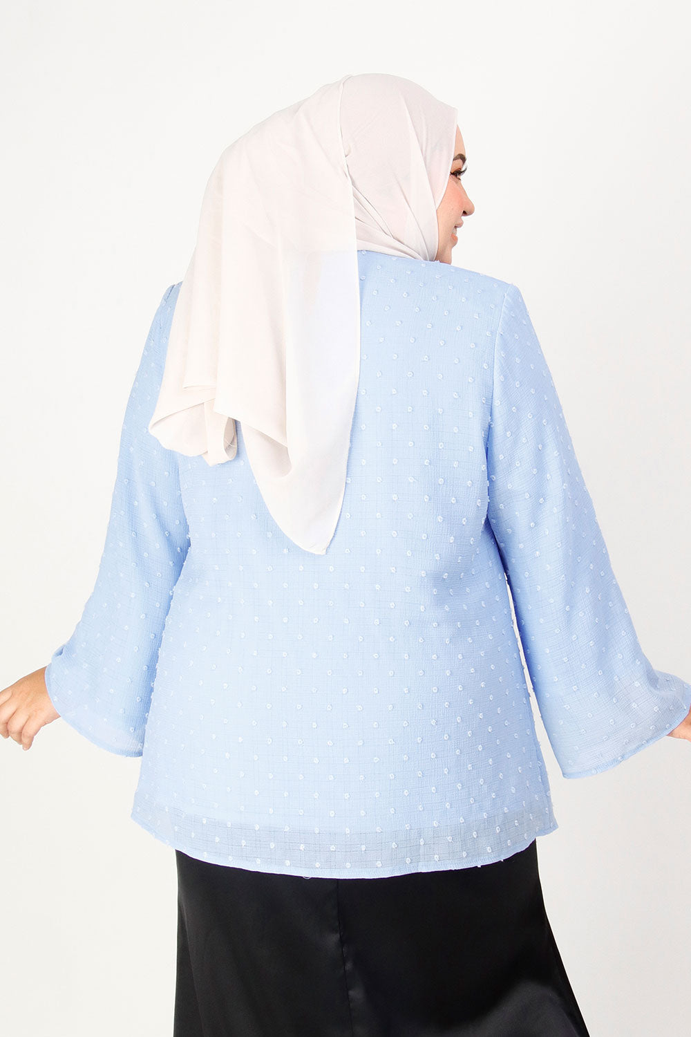 Elyana Plus Blouse Baby Blue