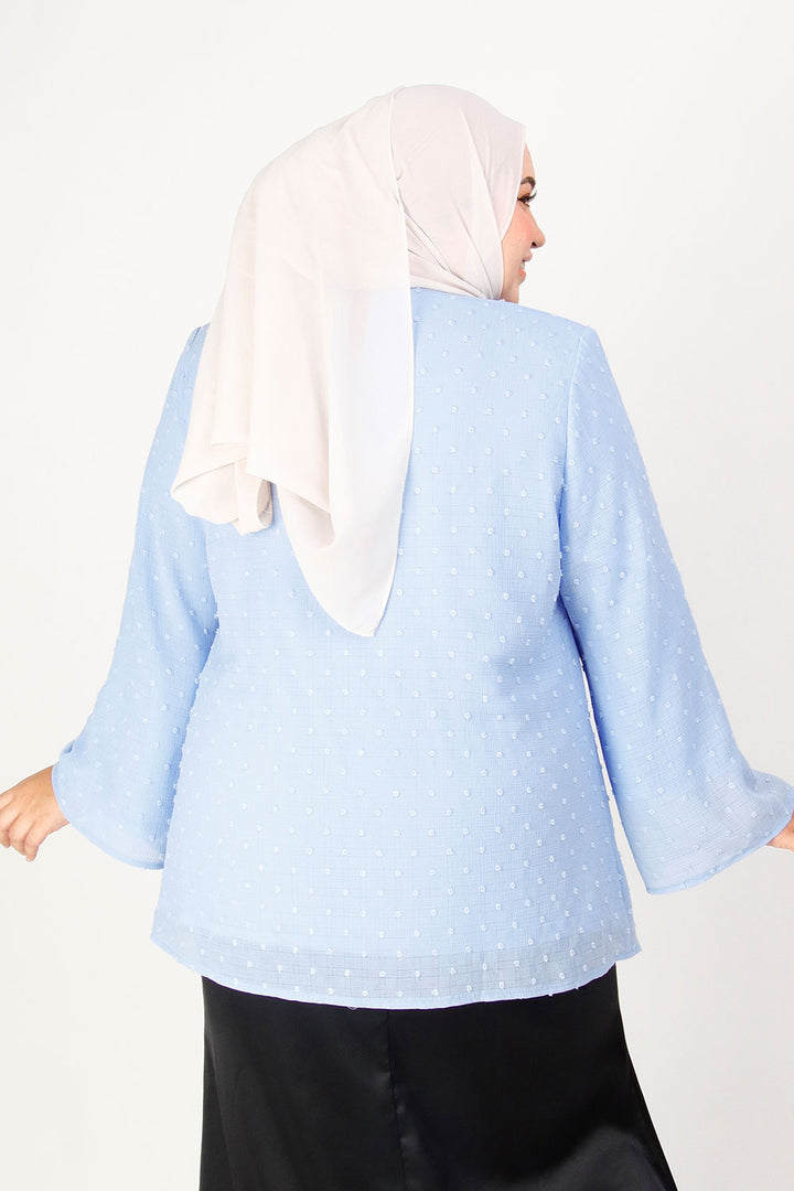 Elyana Plus Blouse Baby Blue