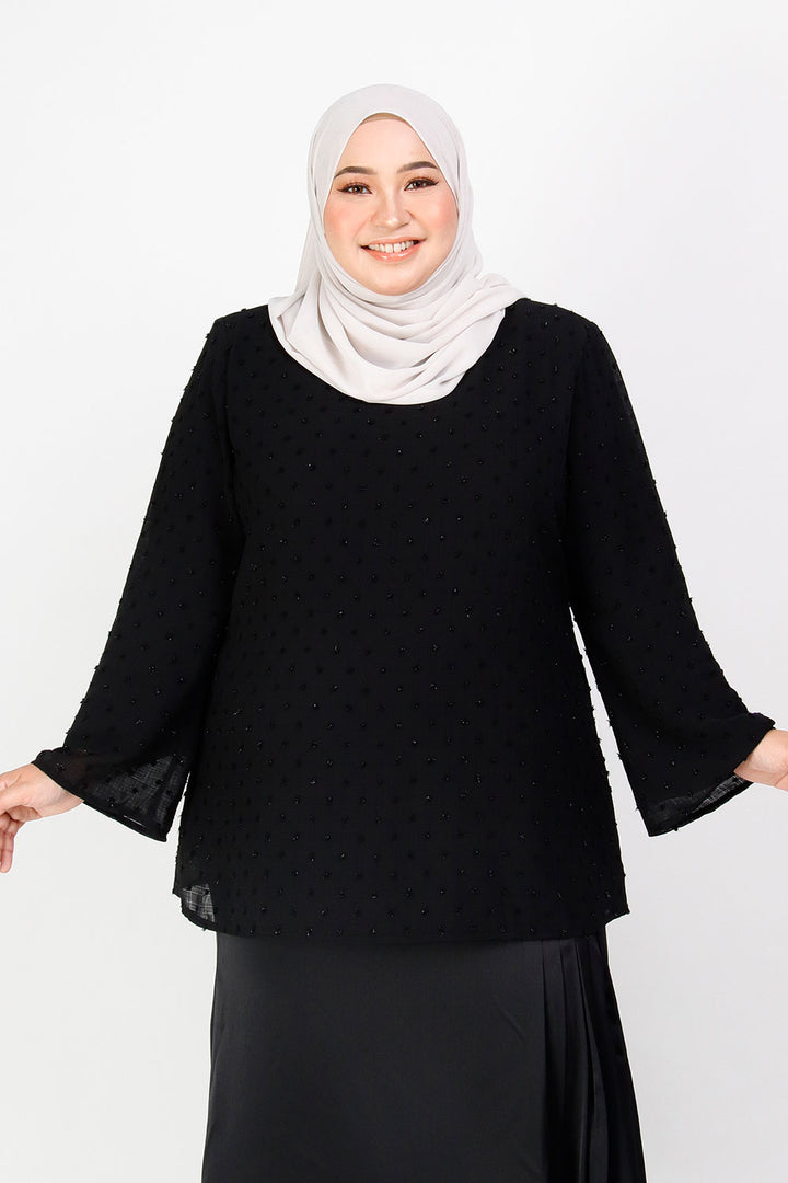Elyana Plus Blouse Black