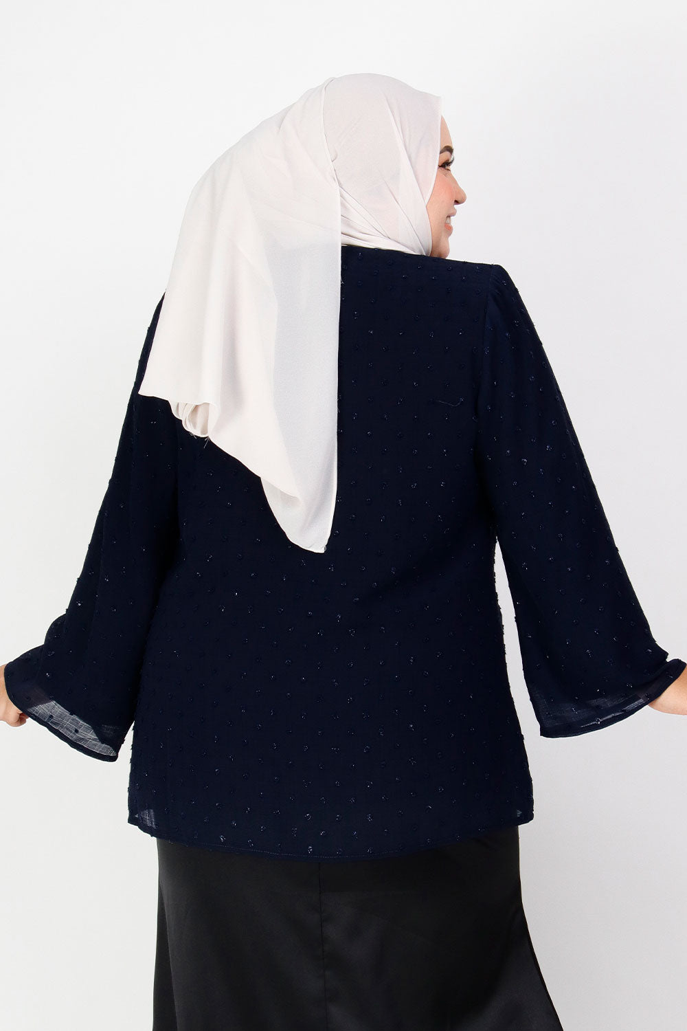 Elyana Plus Blouse Navy