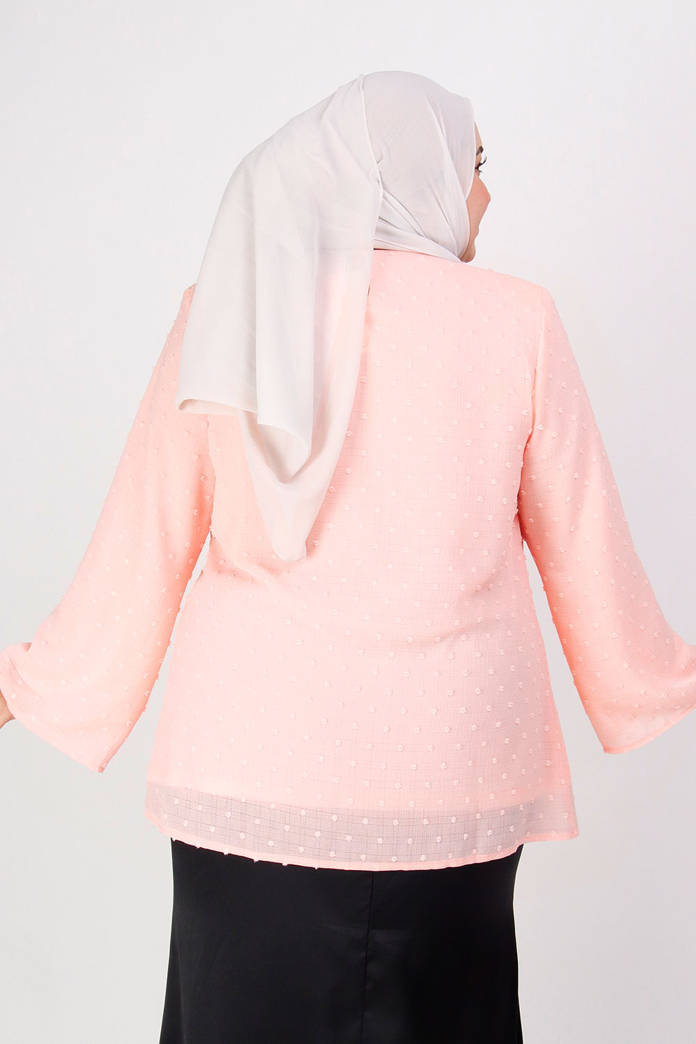 Elyana Plus Blouse Peach