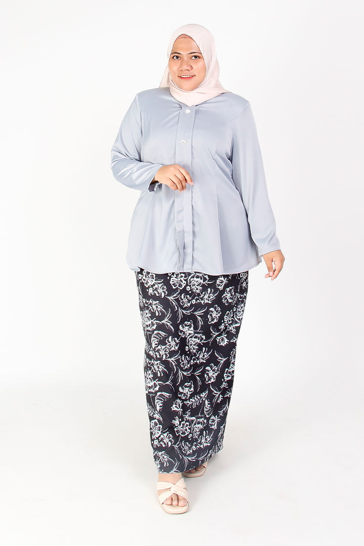 Bingka Plus Kebaya Top Grey