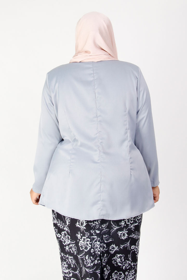Bingka Plus Kebaya Top Grey