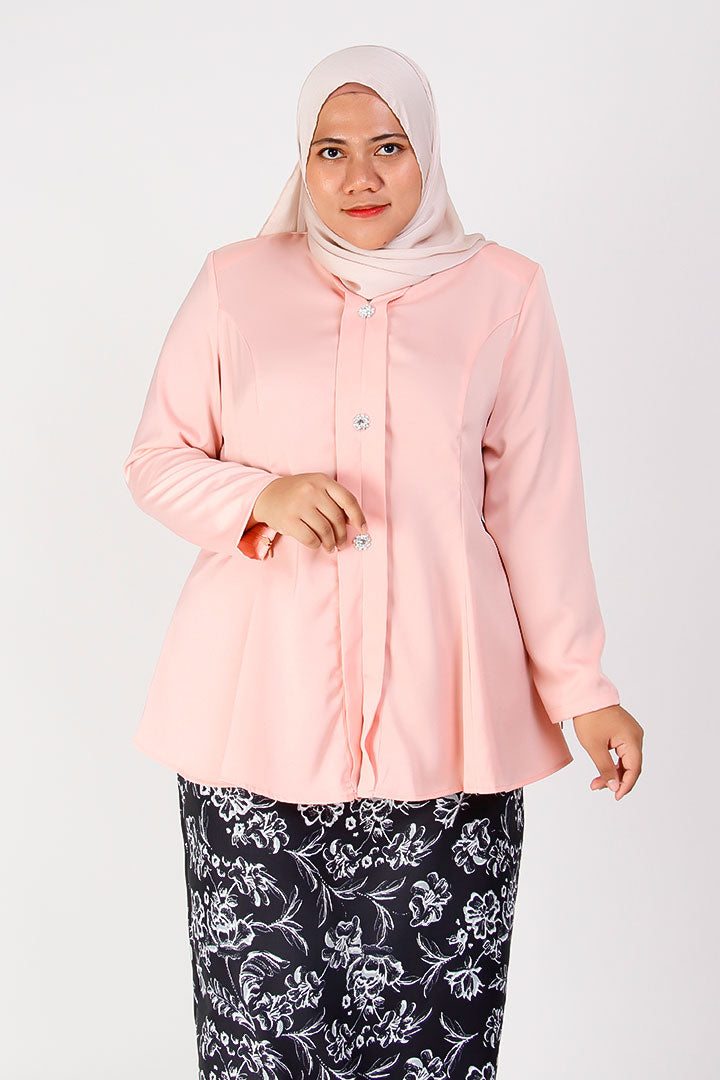 Bingka Plus Kebaya Top Peach