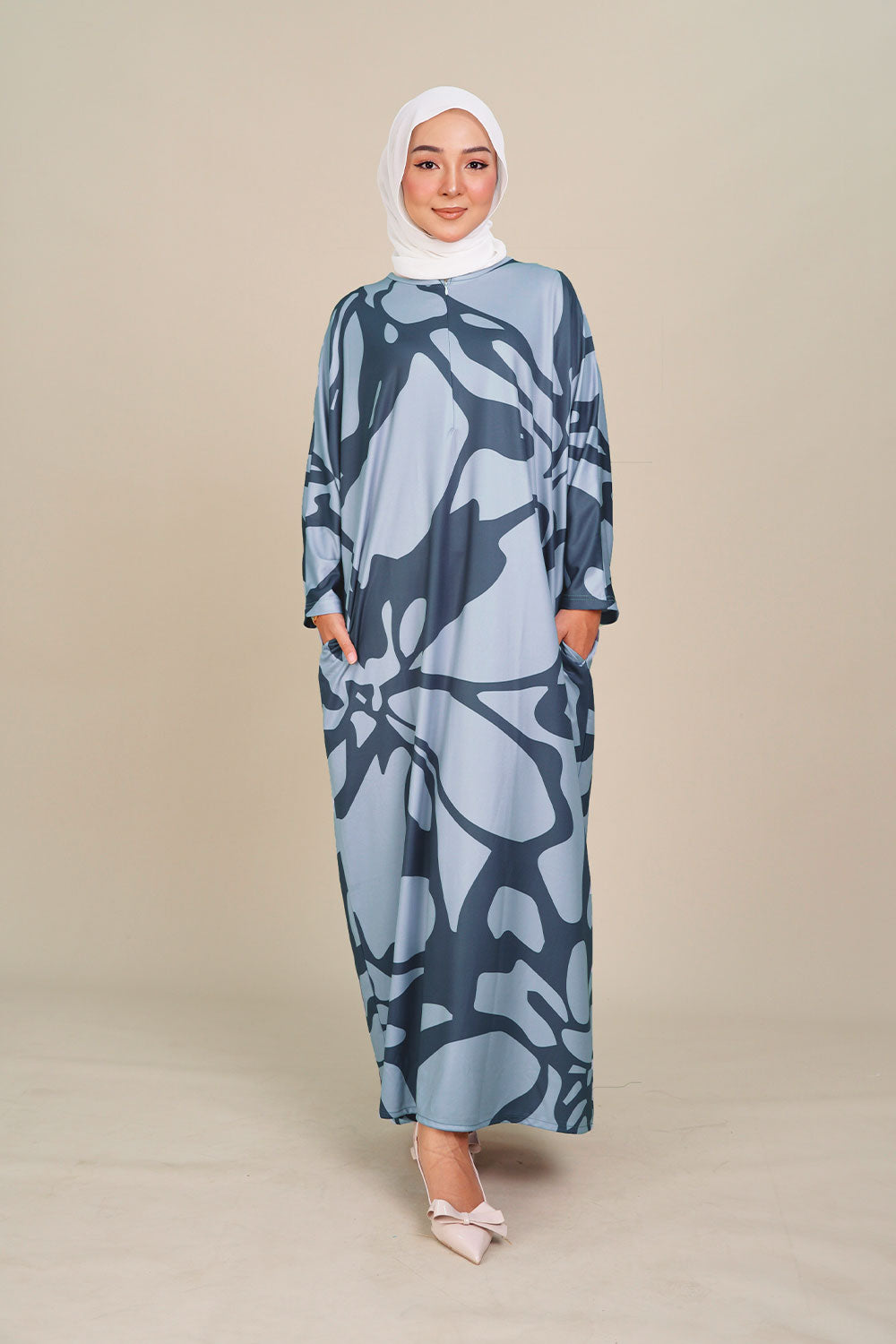 Utari Kaftan Grey Blue
