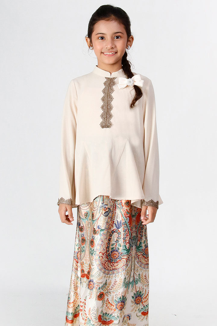 Samira Kids Kurung Beige