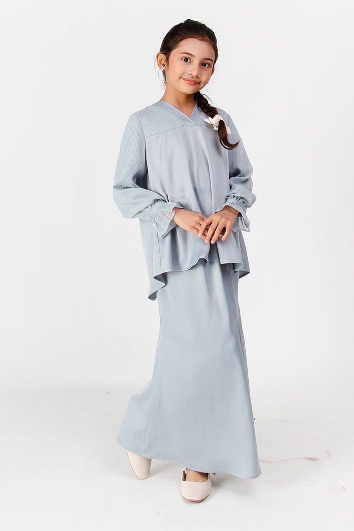 Ariel Kids Kurung Grey