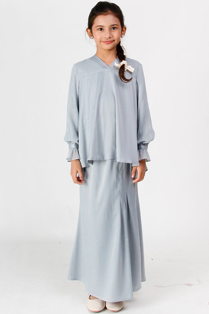 Ariel Kids Kurung Grey