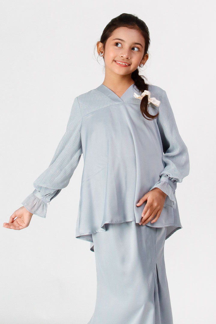 Ariel Kids Kurung Grey
