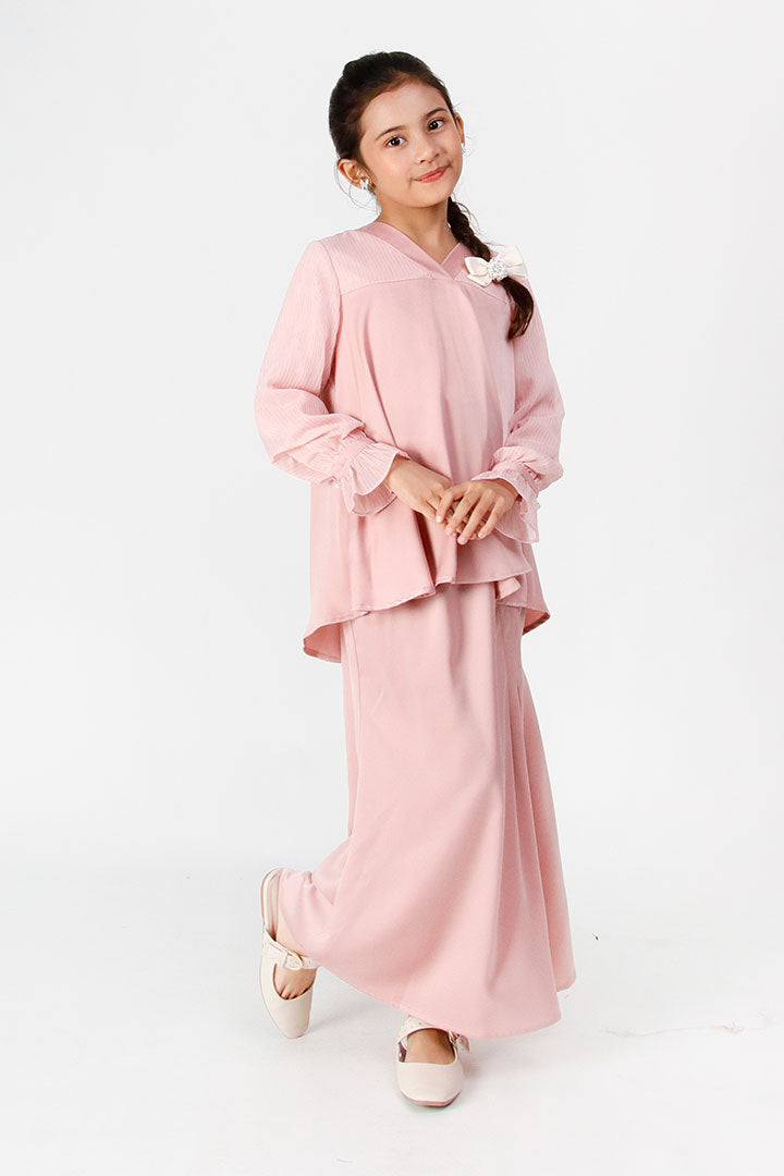 Ariel Kids Kurung Pink