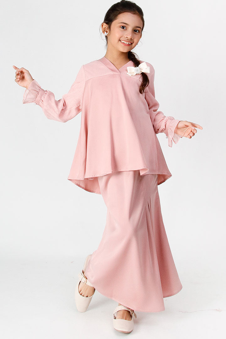 Ariel Kids Kurung Pink