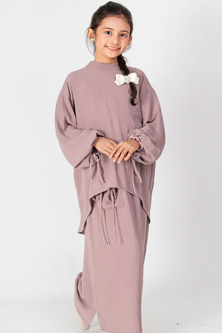 Riana Kids Suit Dusty Purple