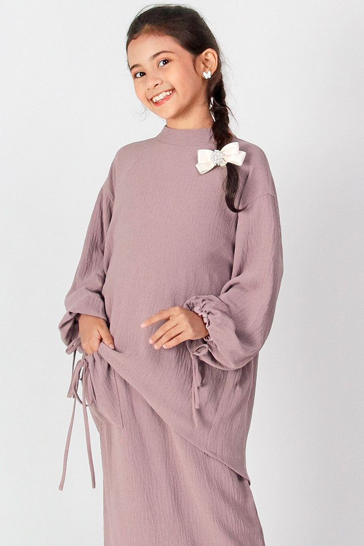 Riana Kids Suit Dusty Purple