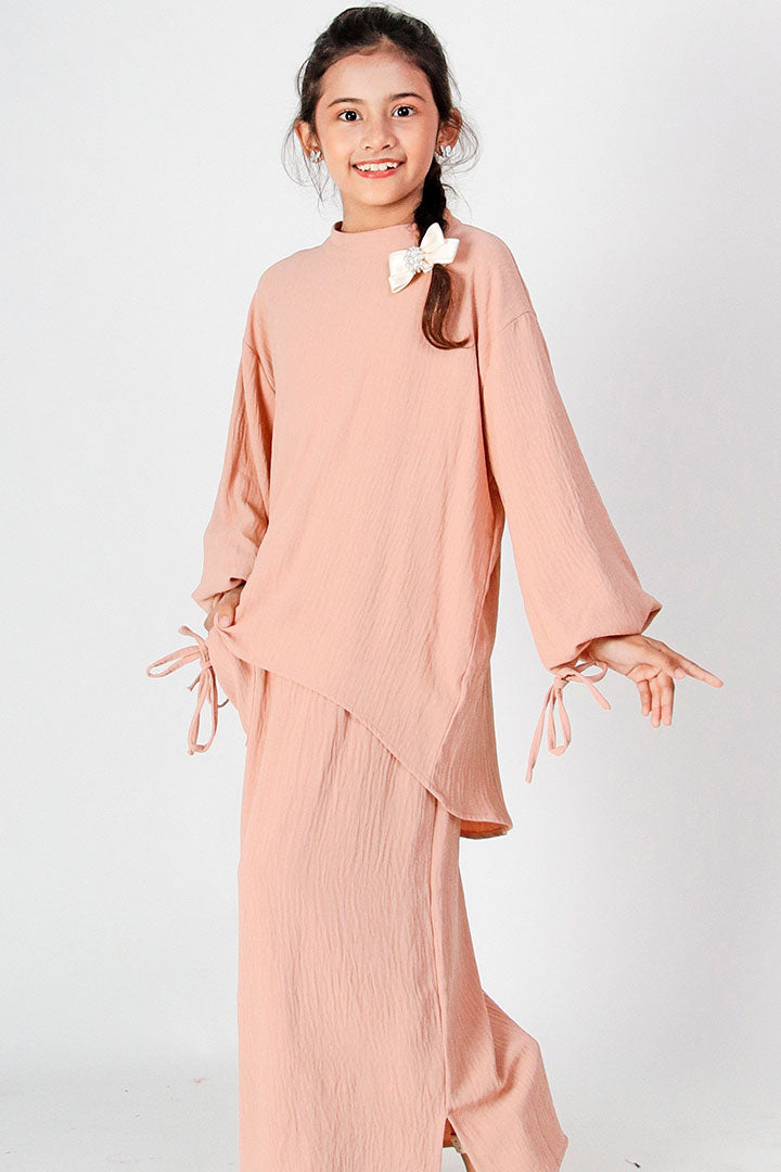 Riana Kids Suit Peach