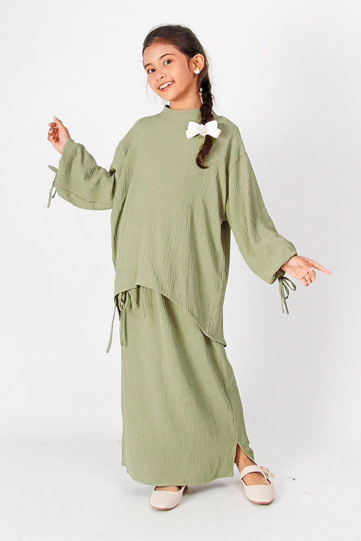 Riana Kids Suit Dusty Green