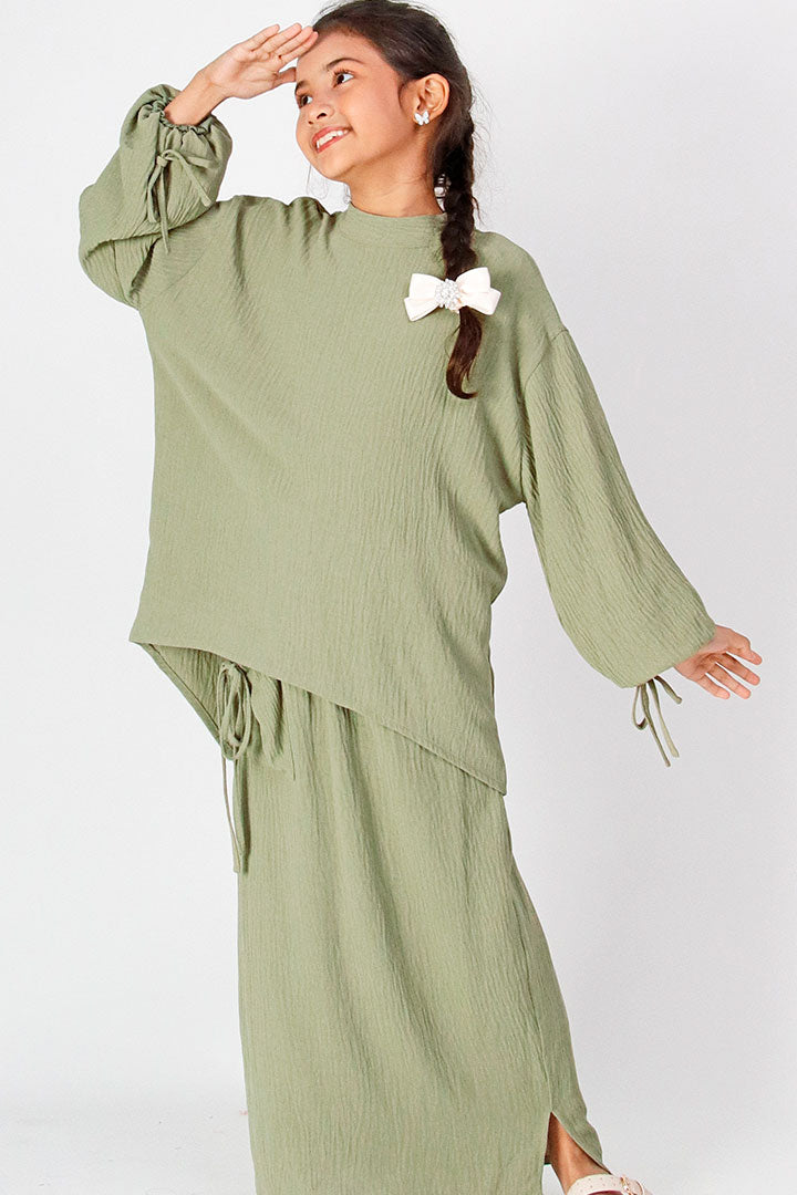 Riana Kids Suit Dusty Green