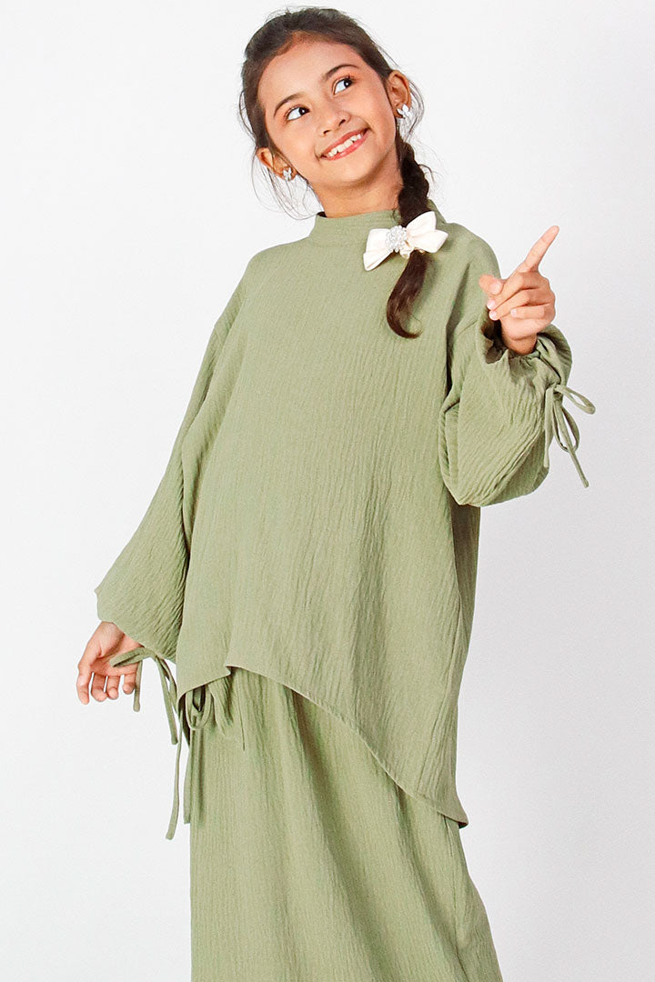 Riana Kids Suit Dusty Green