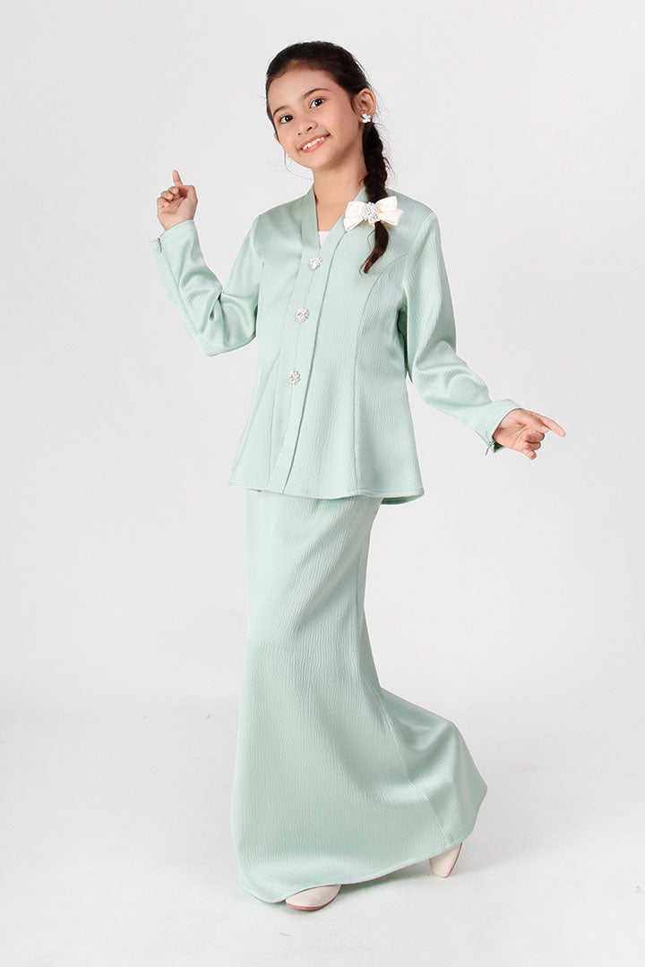 Puspita Kids Kebaya Dusty Green