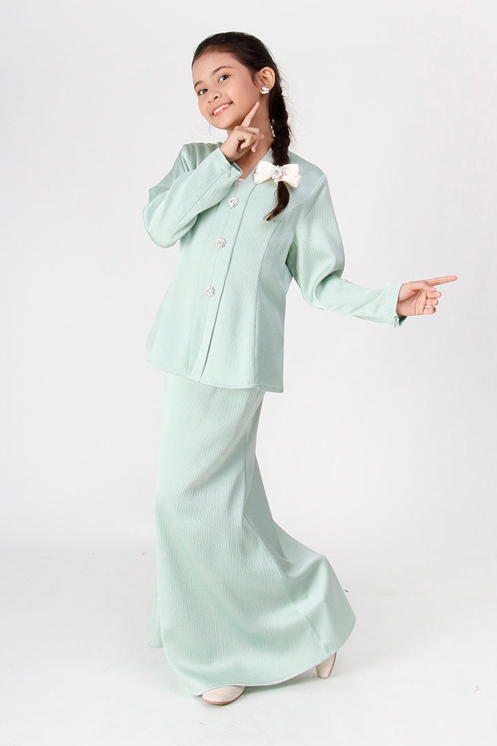 Puspita Kids Kebaya Dusty Green
