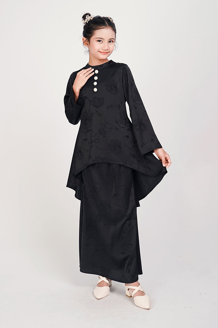 Mawar Kids Kurung Black