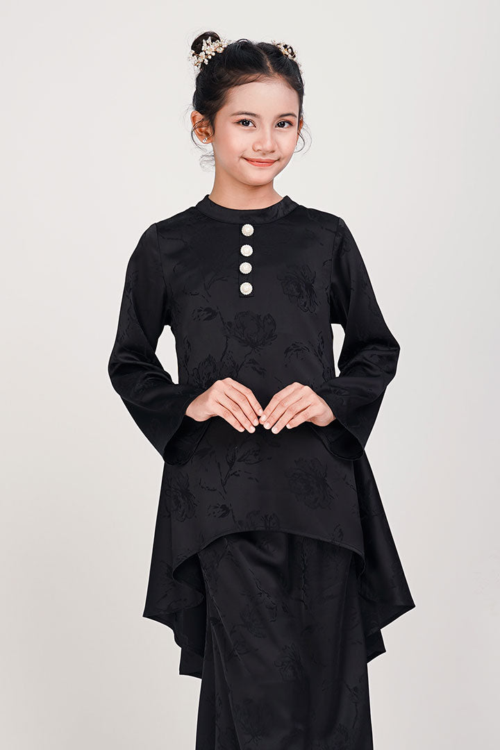 Mawar Kids Kurung Black