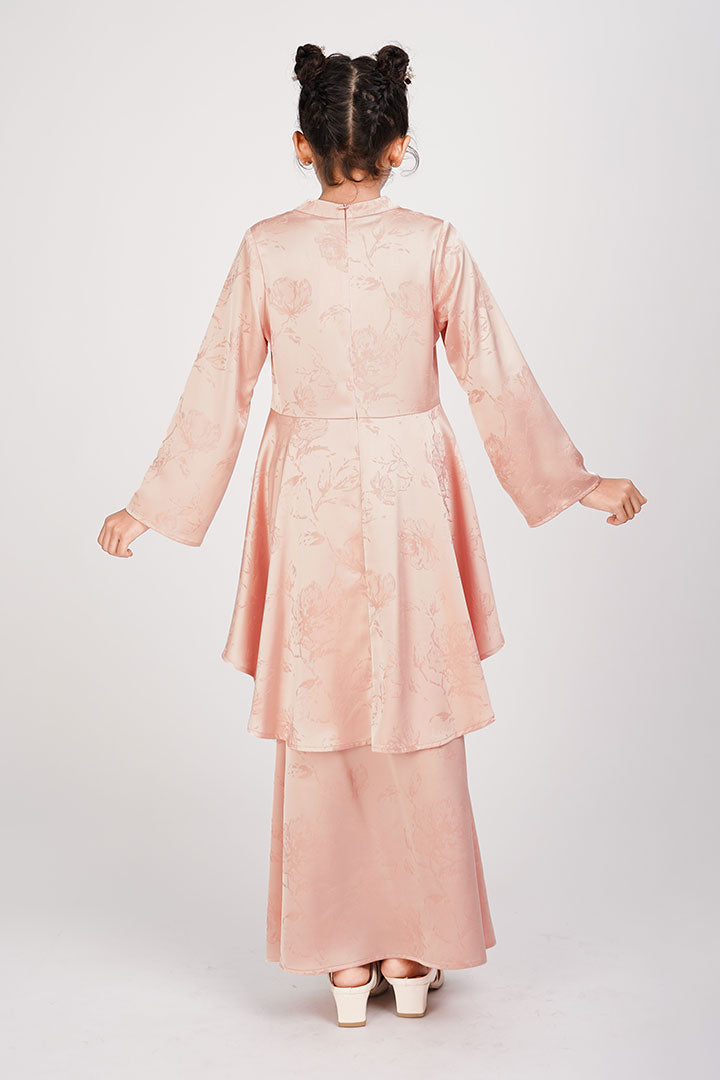 Mawar Kids Kurung Peach