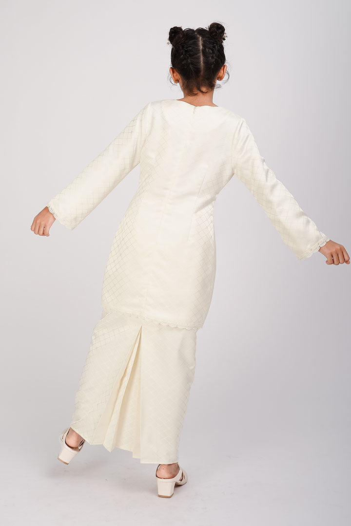 Melati Kids Kurung Cream