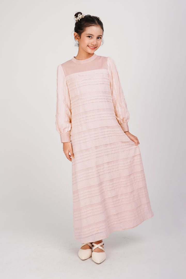 Teratai Kids Dress Peach