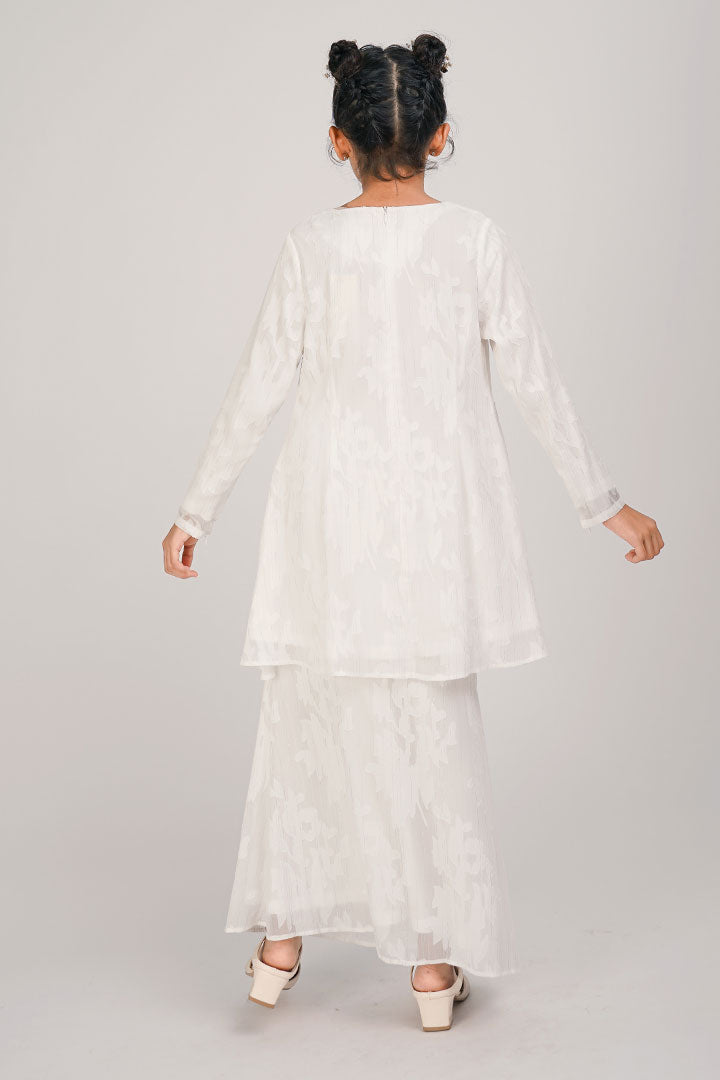 Cempaka Kids Kurung White