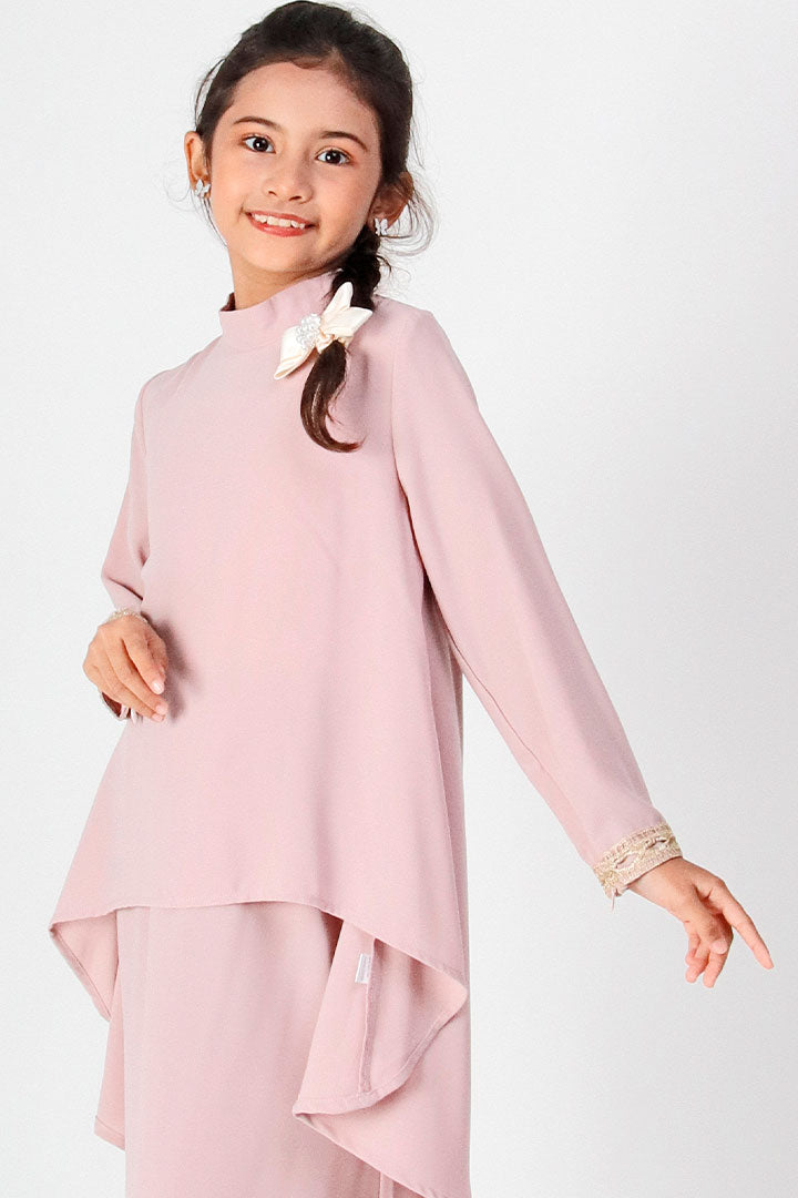 Deepika Kids Kurung Dusty Pink