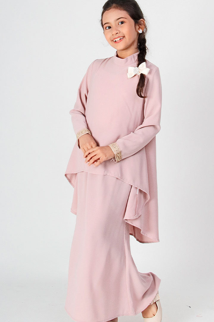 Deepika Kids Kurung Dusty Pink