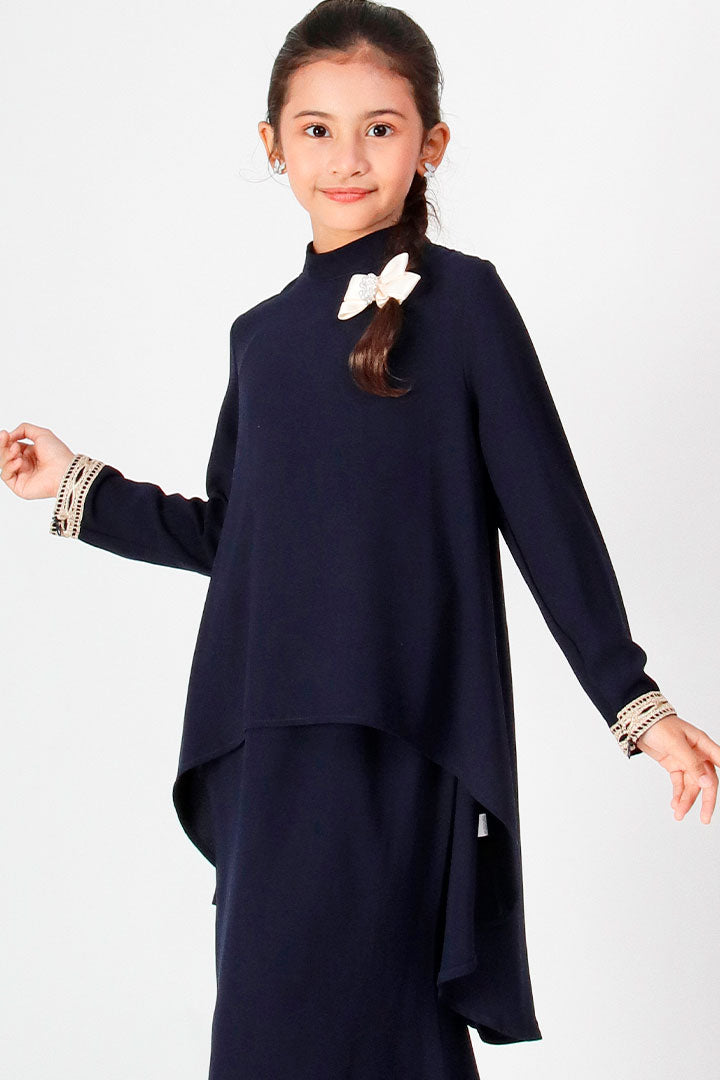Deepika Kids Kurung Navy