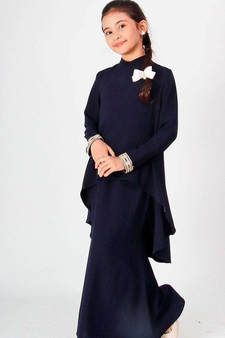 Deepika Kids Kurung Navy