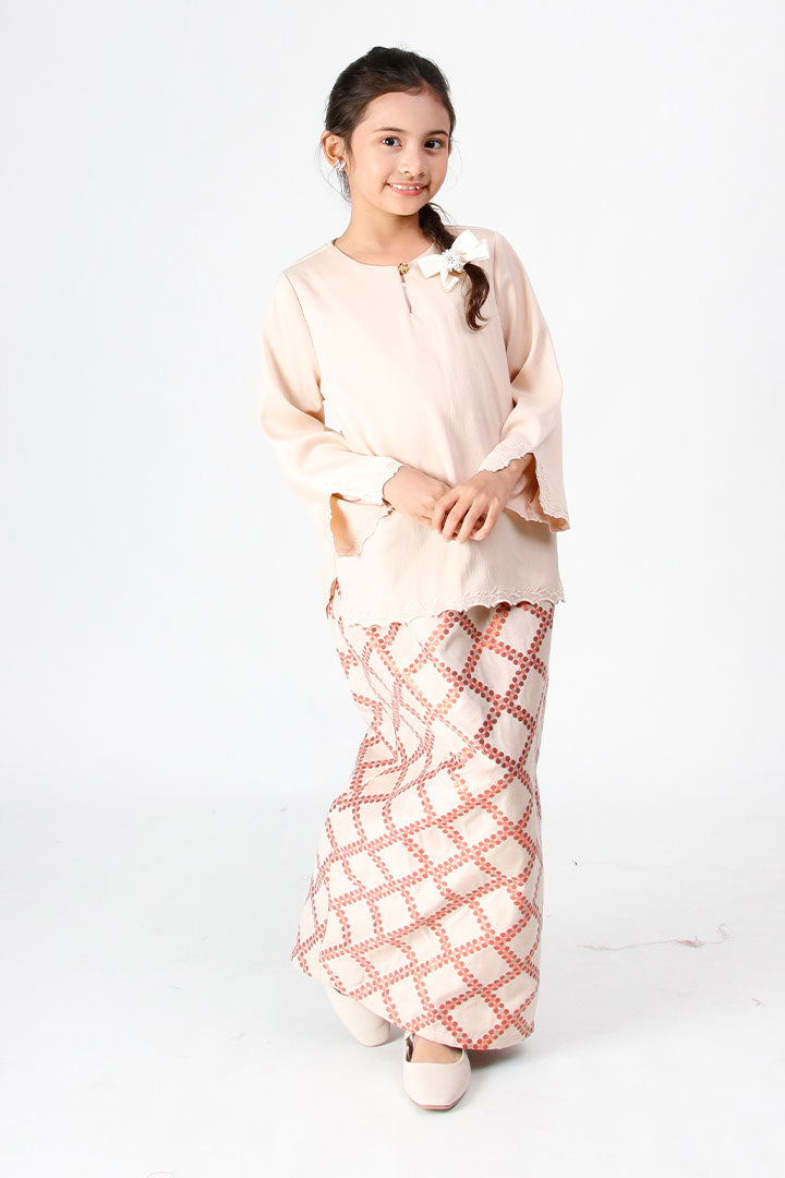 Maheeka Kids Kurung Beige