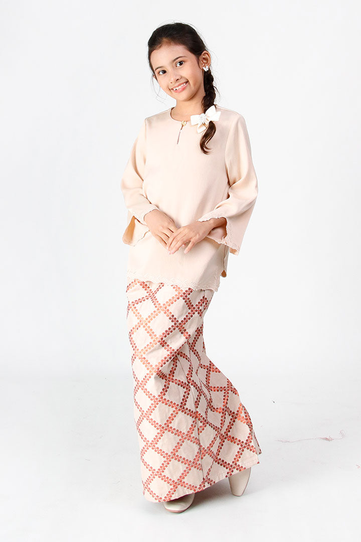 Maheeka Kids Kurung Beige