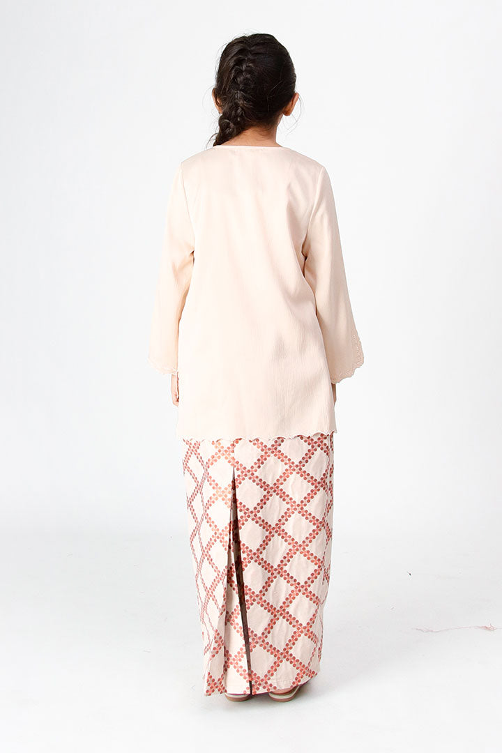 Maheeka Kids Kurung Beige