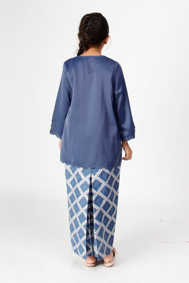 Maheeka Kids Kurung Aegean Blue