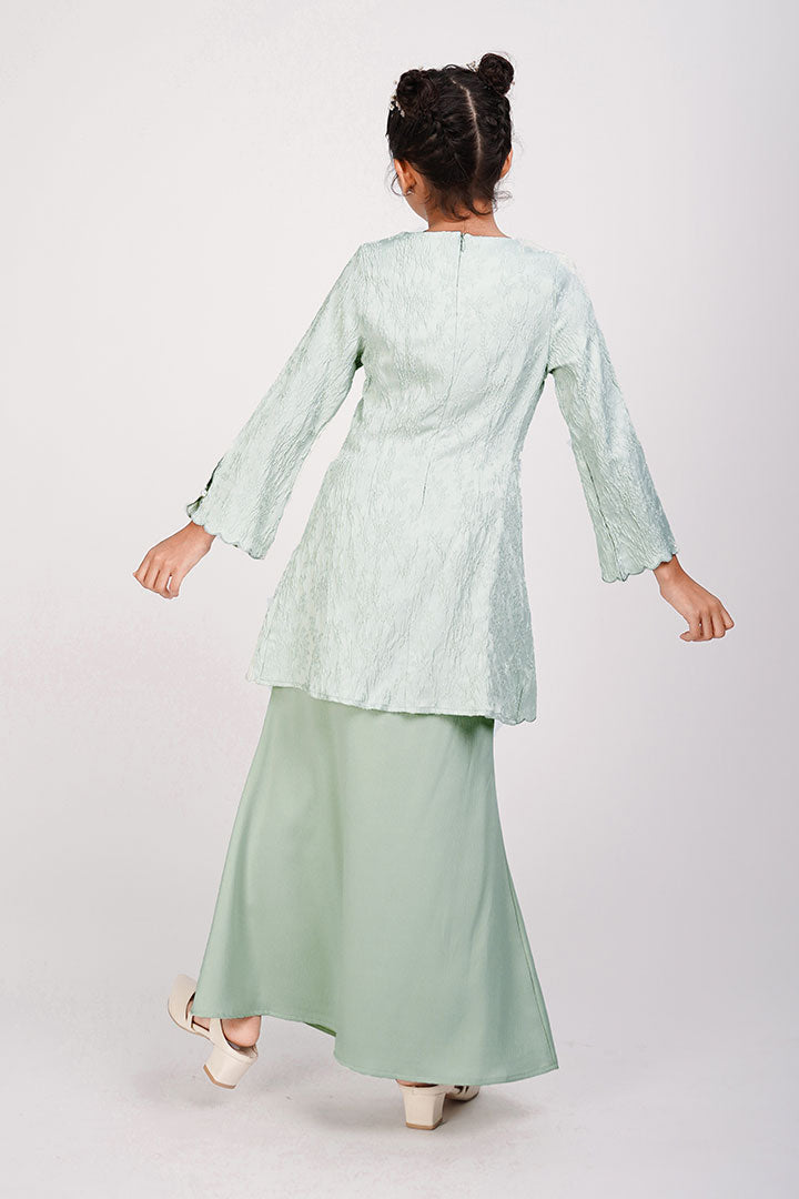 Seroja Kids Kurung Dusty Green