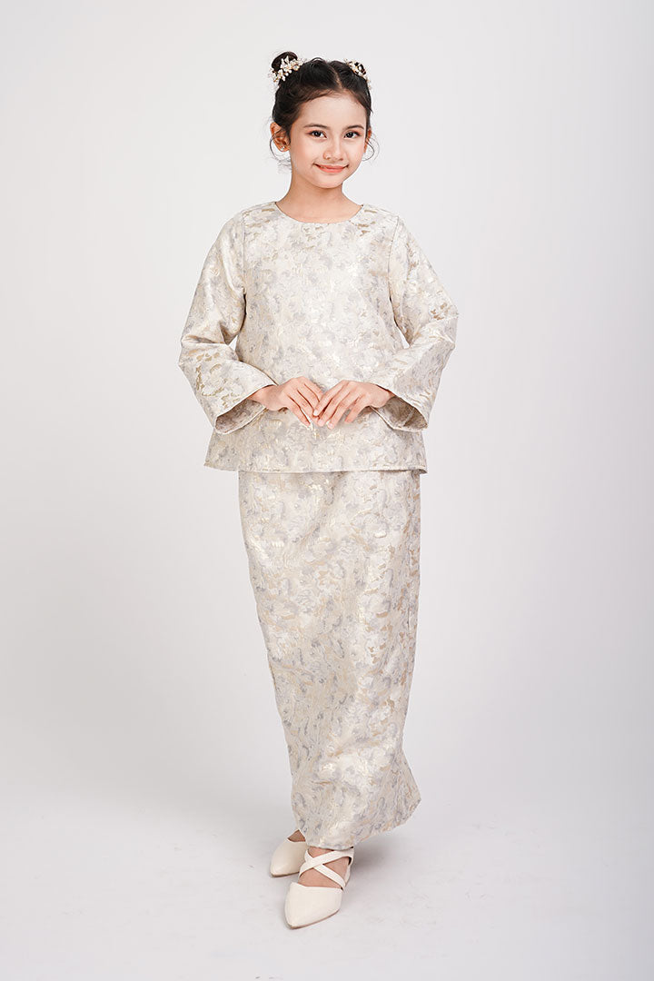Anggrek Kids Kurung Grey