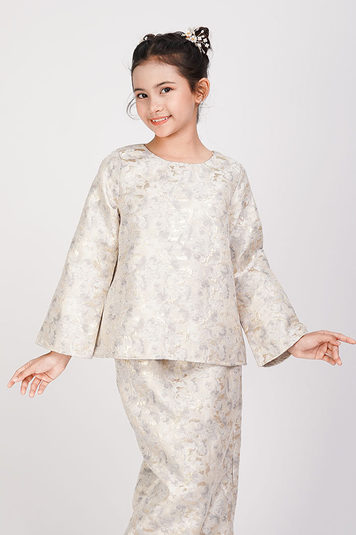 Anggrek Kids Kurung Grey