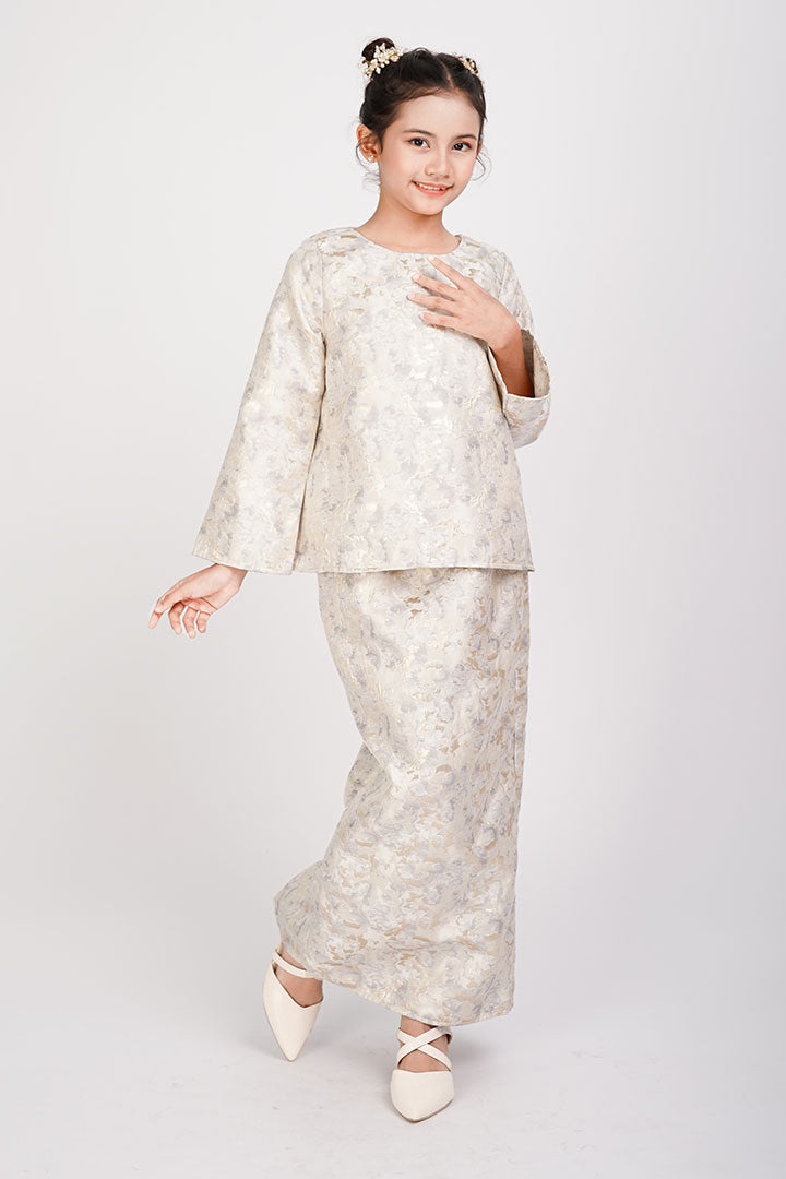 Anggrek Kids Kurung Grey