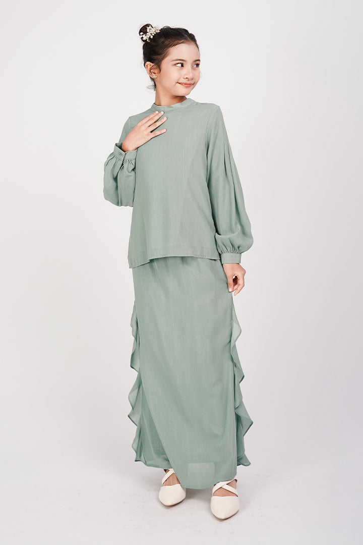 Pelita Kids Kurung Dusty Green