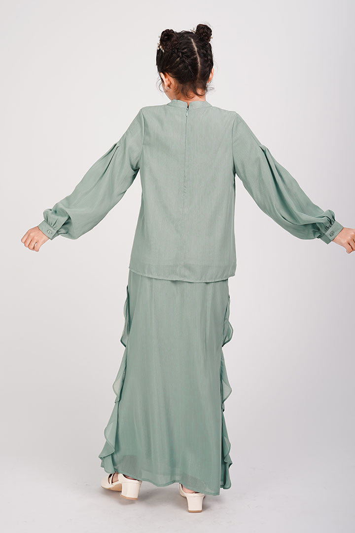 Pelita Kids Kurung Dusty Green