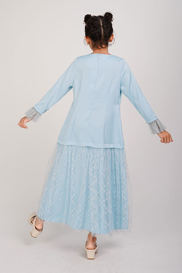 Azalea Kids Dress Dusty Blue