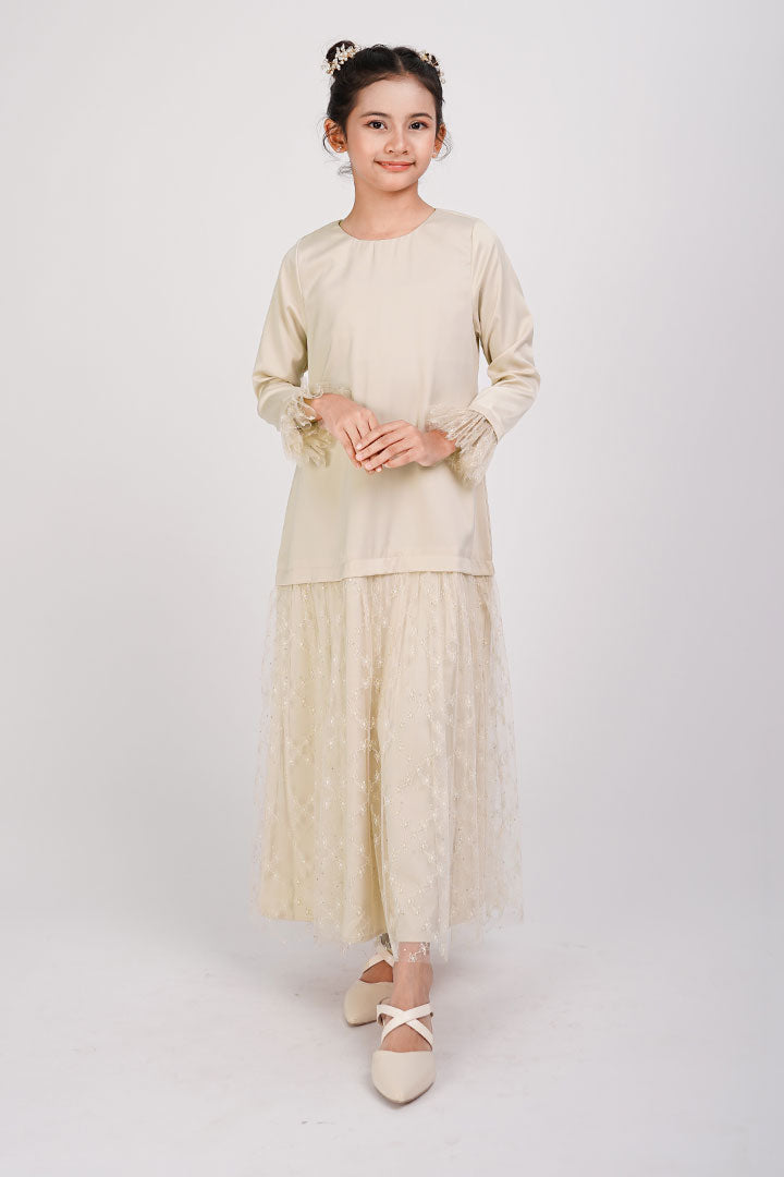 Azalea Kids Dress Beige