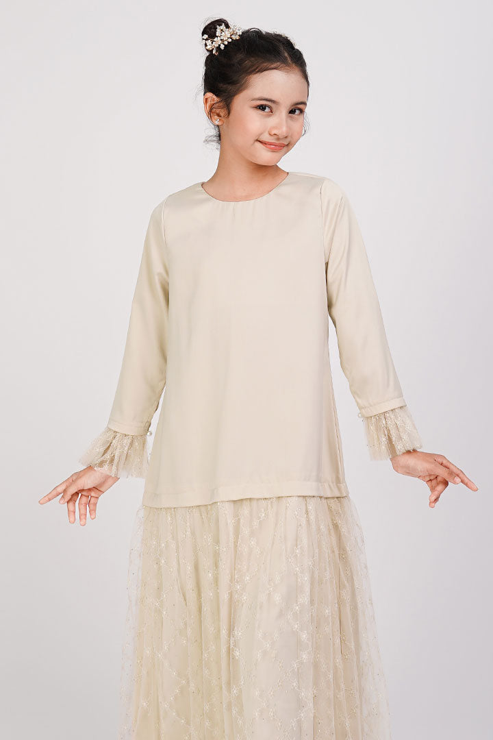 Azalea Kids Dress Beige