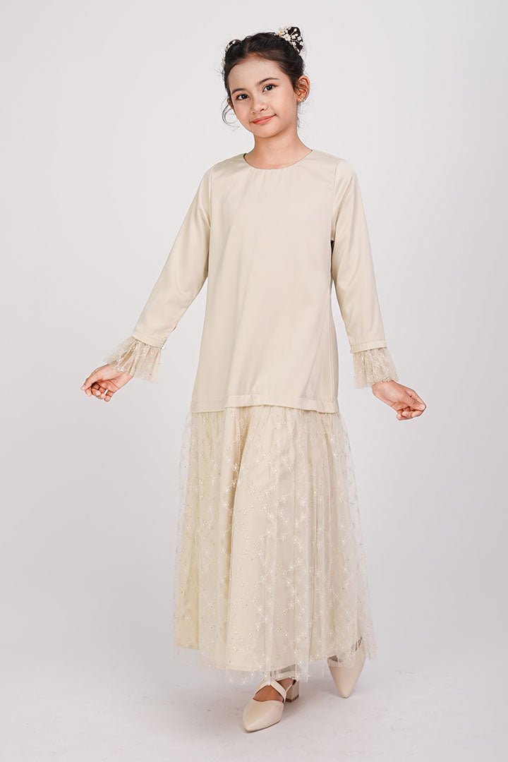 Azalea Kids Dress Beige