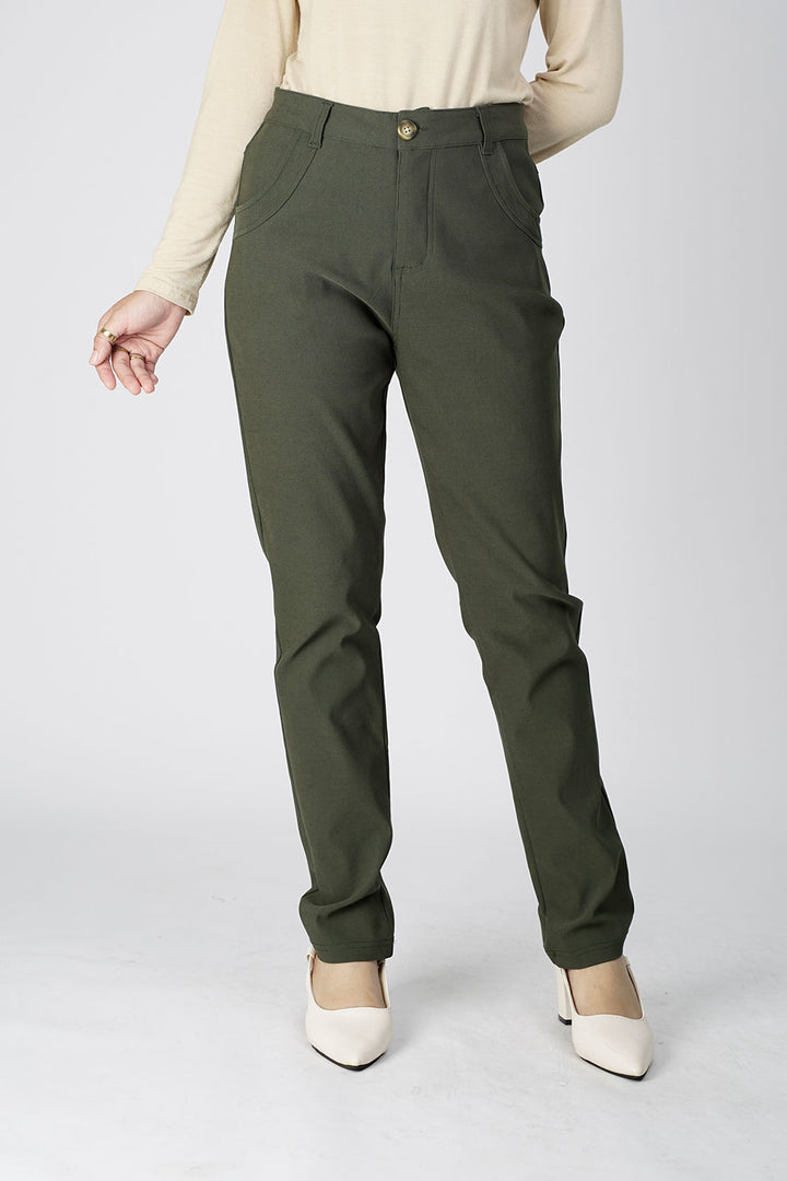 Rana Skinny Pants Dark Green